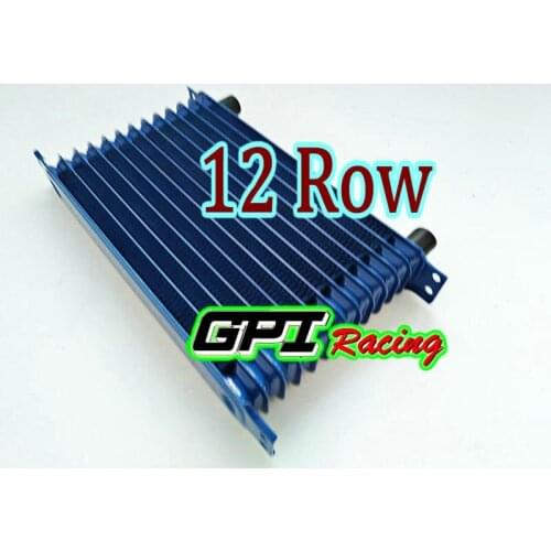GPI Universal 12 Row AN-10AN Engine Transmission Racing Oil Cooler Aluminum OilCooler race