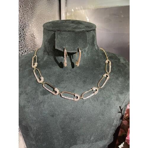 Jankelly luxury 2pcs Bridal Zirconia Jewelry Sets For Women Party, Luxury Dubai Nigeria CZ Crystal Wedding Jewelry Sets