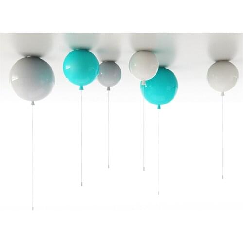 Nordic Frosted Acrylic balloon ceiling lights childrens bedroom living room color bubble ceiling hanging lamps decor fixtures