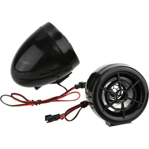 Motorcycle Speakers Audio Sound System FM Radio Security Alarm Wireless Remote with USB SD Slot Motorcycle Mutilmedia