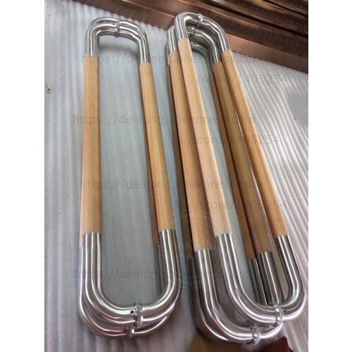 Real solid wood heavy duty glass door handle/wooden door/aluminum door large handles