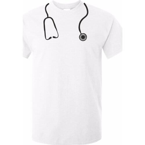 2019 New Fashion Stethoscope T-Shirt - Funny T Shirt Doctor Medical Fancy Dress Party Cool Nurseprint Tee Shirt Homme