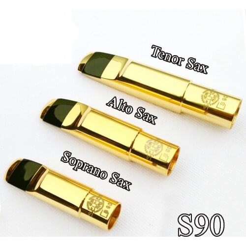 New MFC Professional Tenor Soprano Alto Saxophone Metal Mouthpiece S90 Gold Plating Sax Mouth Pieces Accessories Size 5 6 7 8 9