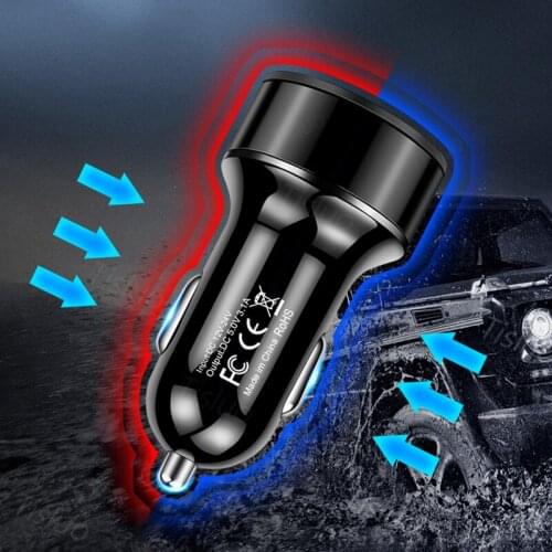 Stylish Mini Dual USB Dual Port Car Lighter Socket Charger Adapter Plug for Volvo S40 S60 S80 XC60 XC90 V40 V60 C30 XC70 V70