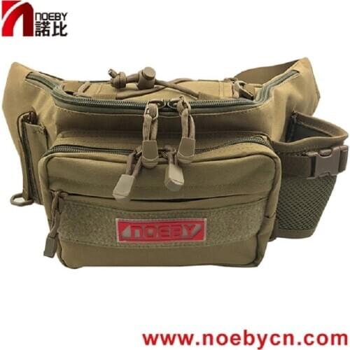 Noeby Mini Fishing Tackle Bag 28x19x12cm Canvas Waist Lure Bag Waterproof Package Fishing Tackle Outdoor Equipment Bag