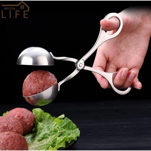 Convenient Newbie Meatball Maker Stainless Steel Kitchen Meatball Maker Clip Meat Rice Ball Making Mold Tool Kitchen Accessories