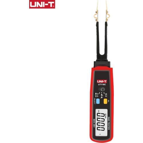 UNI-T UT116C SMD Tester 36V DC Voltage Battery Measurement Rotable Tweezer LED Diode Multimeter Resistor Capacitor Tester