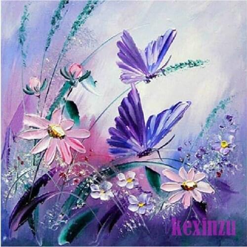 5D DIY Full Diamond Embroidery sale-Flower butterfly-3d Picture,Diamond Painting,Cross Stitch,3D,Mosaic,Christmas, gift