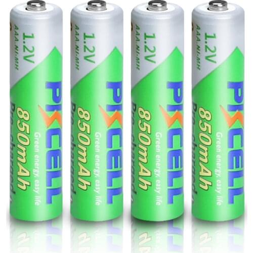 PKCELL battery AAA 850mah 1.2V NIMH AAA rechargeable battery pre-charge low self discharge aaa batteries for camera flashlight