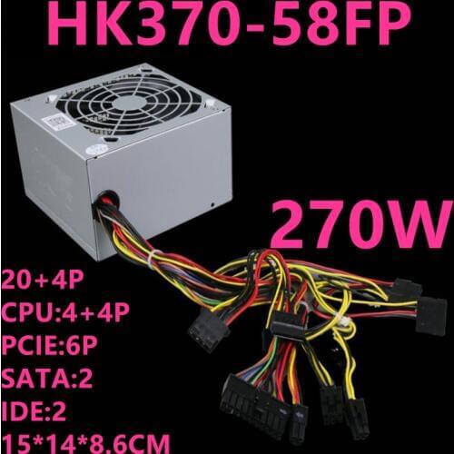 New PSU For Huntkey Brand Calm King Tooling Edition GTX1050 Power supply of GPU 6P and CPU 8P 270W Power Supply HK370-58FP