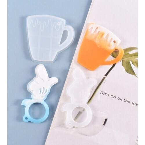 Diy Epoxy Resin Molds Keychain Pendant ice water glass glove mold crystal resin silicone mold for jewelry Craft