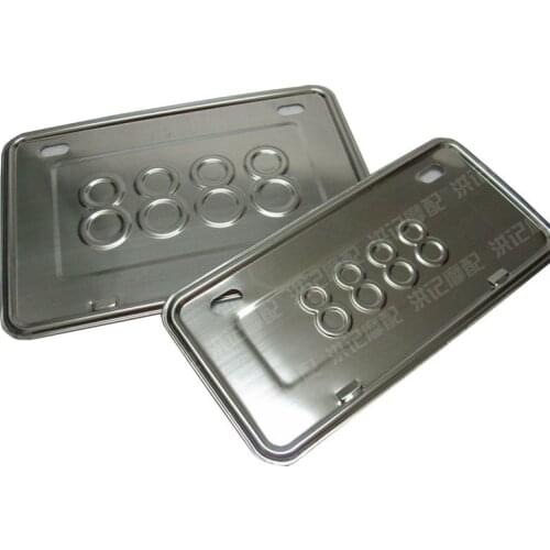 For Motorcycle refires pieces license plate frame license personalized decoration solid stainless steel Theft Protection