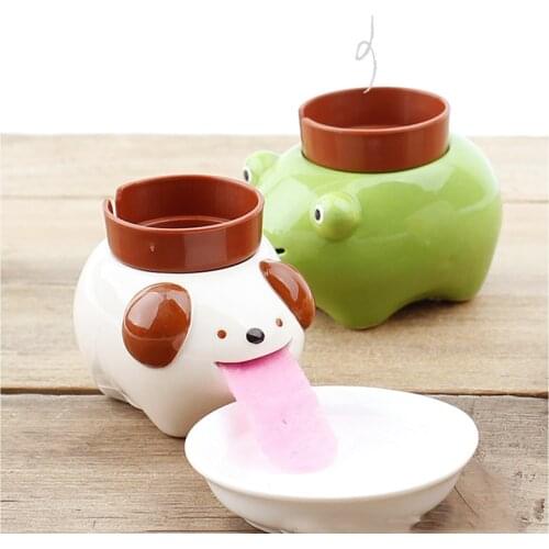 Garden Pot Home Garden Cute Dog / Cat / Frog / Panda Ceramic Flower Pot Small Cartoon Planter Succulent Plants Bonsai Cactus Pot