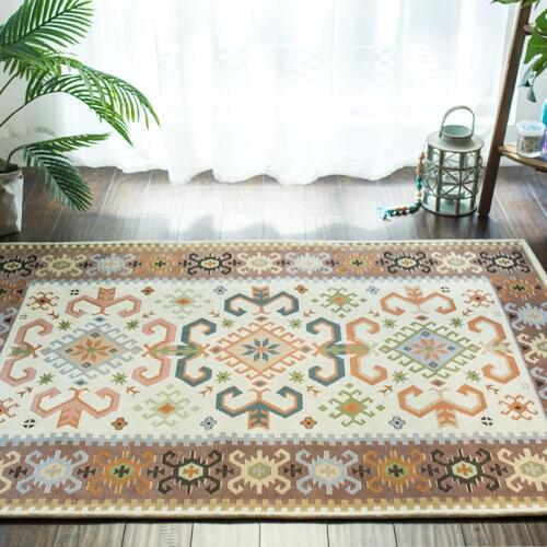 European Style Living Room Carpets And Rugs For Bedroom Bohemia Geometric Bedside Rugs Ins Simple Coffee Table Mat karpet Large