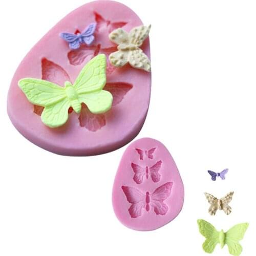 Pink Candy Mold Butterfly Shape Pendant Mold DIY Chocolate Making Tool Silicone Cake Jelly Mold Reusable Kitchen Accessories