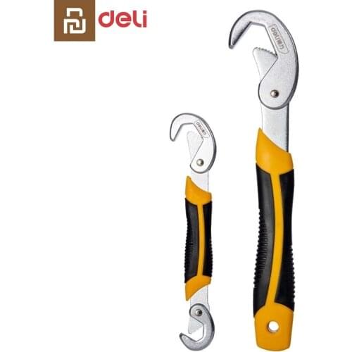 Xiaomi Deli Universal Wrench Surface Plating High Carbon Steel Forging Two Specifications Tooth Design 2pcs Tool Set