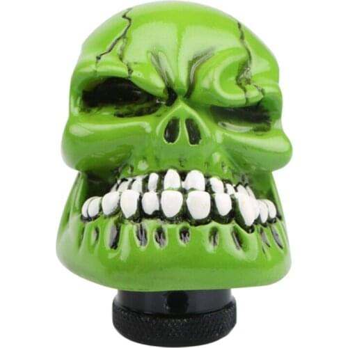 Creative Skull Head Manual Gear Head Style Manual Gear Head Universal Car Parts Interior Decoration Shifter Knobs QW