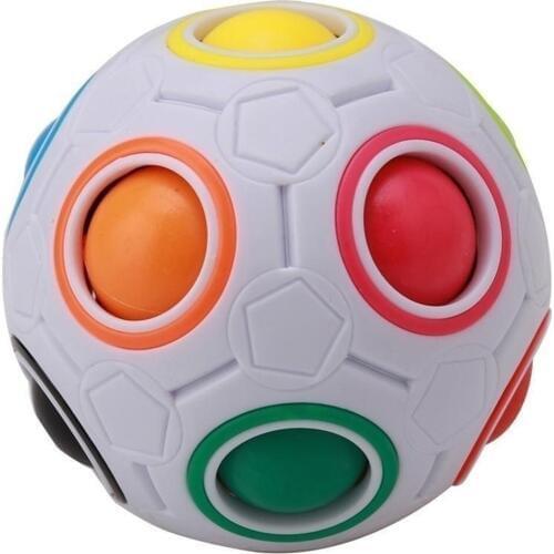 Creative Cube Ball Antistress Rainbow Football Puzzle Montessori Kids Toys for Children Stress Reliever Toy JY70
