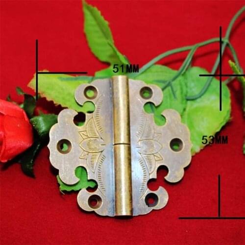 Brass Bat Flower Hinge Decor Cloud Hinges Wooden Gift Jewelry Box Hinge Fittings for Furniture Hardware+Srew,1PC