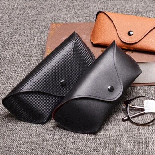 Magnetic Glasses Case, Portable Soft Glasses Case Magnetic Leather Case Box Makeup Pouch Glasses Sunglasses(black)#734
