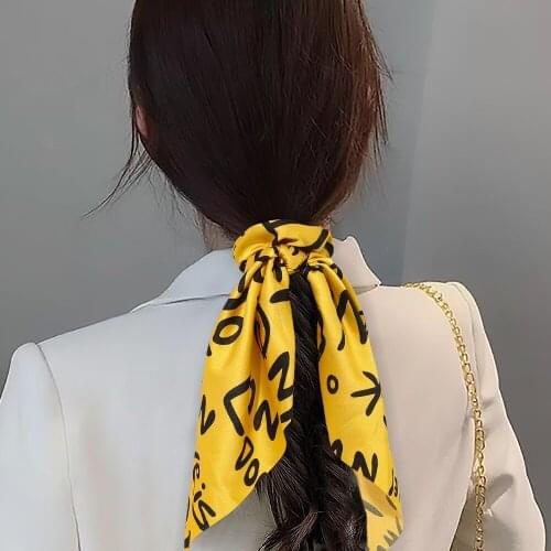 Fashion Pearl Bowknot Elastic Hair Bands For Women Girls Cute Scrunchies Hair Ties Ponytail Headband SY19