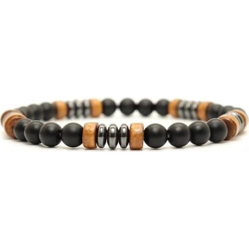 Noter Natural Stone Beads Bracelet Men Boy 6mm Small Beaded Braclet Homme Sanskrit Yoga Meditation Jewelry Bileklik Erkek Gift