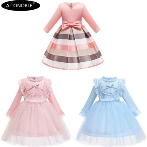Aitonoble New Costume Christmas Dress Girls Dress Children Skirt Cosplay Christmas Dress For Girls With a Gift Bag