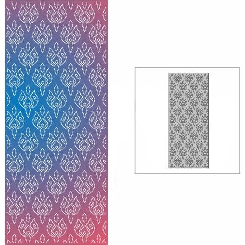 New Slim Floral Flame Pattern Background Panel 2021 Metal Cutting Dies for DIY Scrapbooking and Card Making Embossing Craft Set