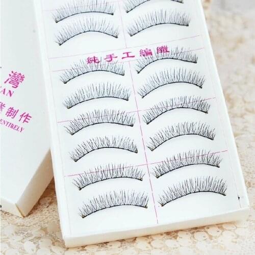 Wholesale Hot Eyelash Handmade Natural Long False Eyelashes 216# Transparent Plastic Full Strip Lash 1000pairs/lot free shipping