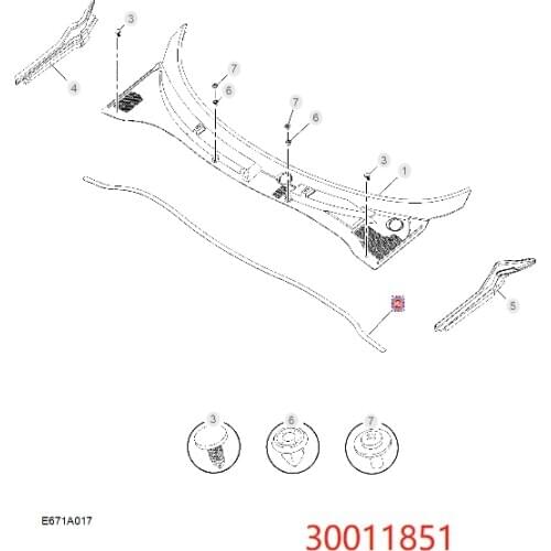 Original brand new front windshield sealing strip, rainboard sealing strip, rubber sealing strip for SAIC MG 3