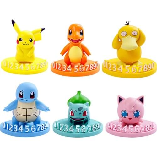 PokemonToy Pikachu Squirt Psyduck Bulbasaur Jigglypuff Charmande License Plate Temporary Parking Plate Display Handmade Model