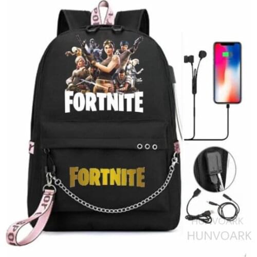 FORTNITES Backpack Fashion Design school backpacks for teenagers Boys Student Bags USB multifunction travel Bag Laptop Pack