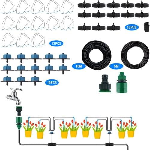 10M DIY Garden Drip Irrigation System with Hose Micro Dripper Watering Kits for Greenhouse Home Planting Bases Indoor Outdoor