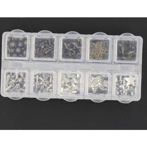 Mixed 200 pieces) Star Droplets Pendant Set for Bracelet necklace Accessories Zipper buttons decoration