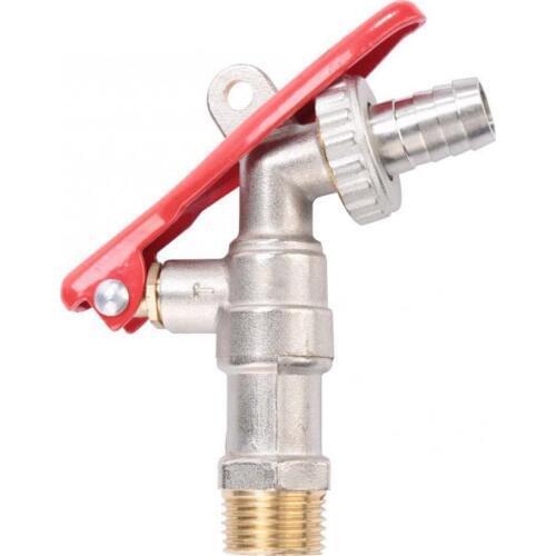 1/2 Inch Brass Thread Water Tap Lockable Faucet Garden Hose Lockable Faucet Water Tank Hose Connector Replacement Outdoor Tool