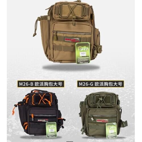 Outdoor fishing bag lure bag Large-capacity multi-function casual personality handbag backpack waterproof YYK zipper M26