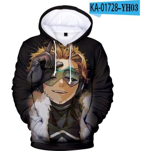 Anime My Hero Academia Hoodies Boy girls kids Sweatshirts 3D Creative Print Anime Hoody Men women Sweatshirt Mha Hawks Clothes