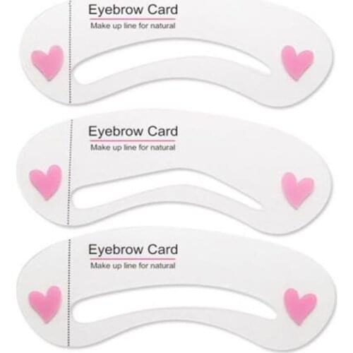3 Styles Eyebrow Drawing Gguide Card Template Stencil definition High Quality Reusable DIY Make Up Shaper Eyebrow Beauty Tools