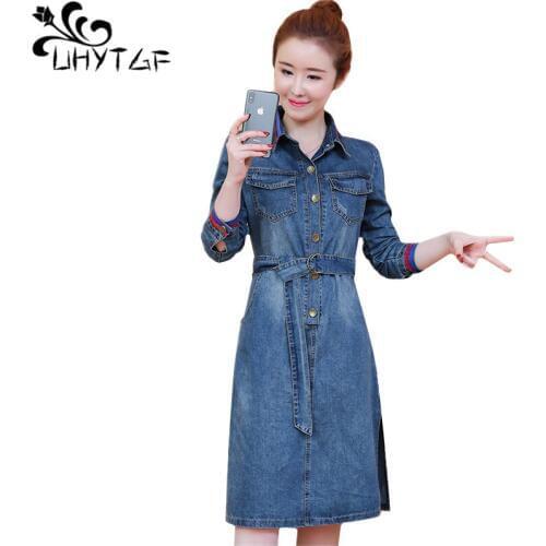 Модные джинсовые платья UHYTGF China At AliExpress
