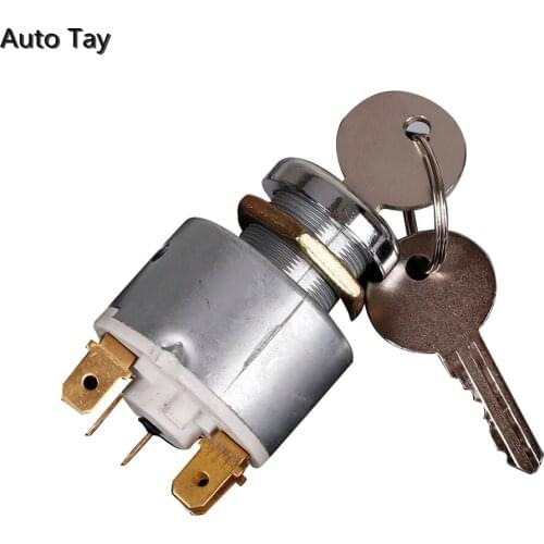 Universal Car Motorcycle Boat 12V 4 Position ON OFF Start Ignition Lock Switch Control +2 Keys for Lucas SPB501
