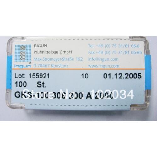 100PCS/LOT 100% ORIGINAL INGUN GKS-100-306-200 GKS-100 306 200 A 2000 Spring Test Probe Pogo Pin made in Germany