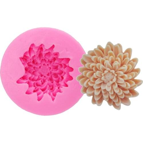 3D blooming chrysanthemums Flower Soap mold silicone molds,candle molds, handmade DIY decoration tools wholesale T1173