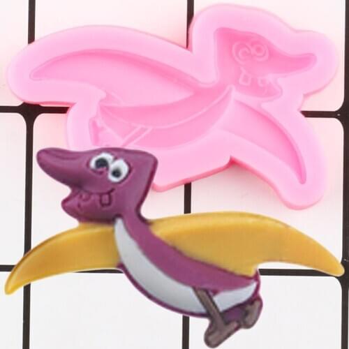 3D Cartoon Dinosaur Silicone Molds DIY Baby Birthday Fondant Cake Decorating Tools Cookie Baking Candy Chocolate Gumpaste Moulds