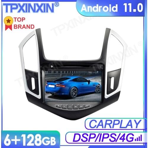 6+128GB Android 11 For Chevrolet Cruze 2012-2015 Car Multimedia Player GPS Navi Audio Stereo Screen DVD Head Unit Tape Recorder