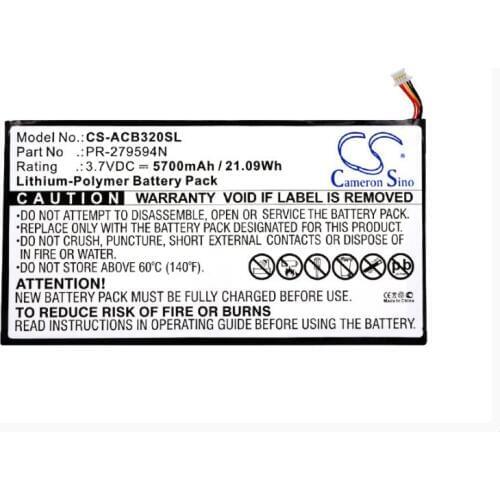 Cameron Sino 5700mAh battery for ACER Iconia One 10 B3-A20 Iconia One 10 B3-A30 Iconia Tab 10 A3-A40PR-279594N