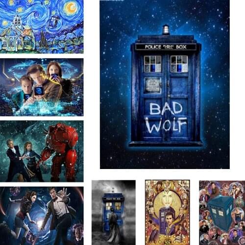 Diy Diamond Embroidery doctor who 5D Diamond Painting round square Cross Stitch Full Drill Multi-Picture Mosaic Home Decor craft