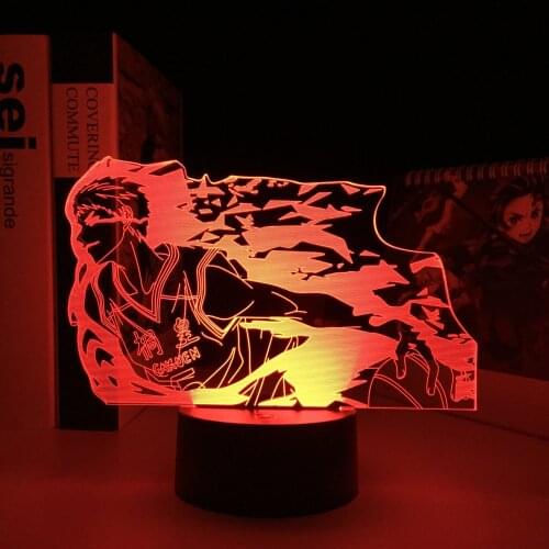 Anime 3D LED Lamp Kurokos Basketball Daiki Aomine for Bedroom Decorative Night Light Child Birthday Gift Manga Led Light