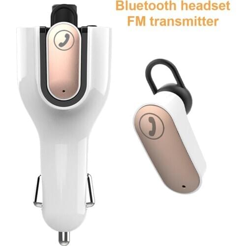 G52 Car Bluetooth 5.0 Music Player Headset FM Transmitter USB QC3.0 Fast Charger Cigarettes Lighter Interface