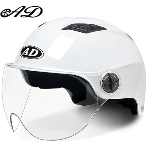Motorcycle Helmet Half Open Face Riding Scooter Electric Moto Visors Vintage Safety Helmets For Men Women