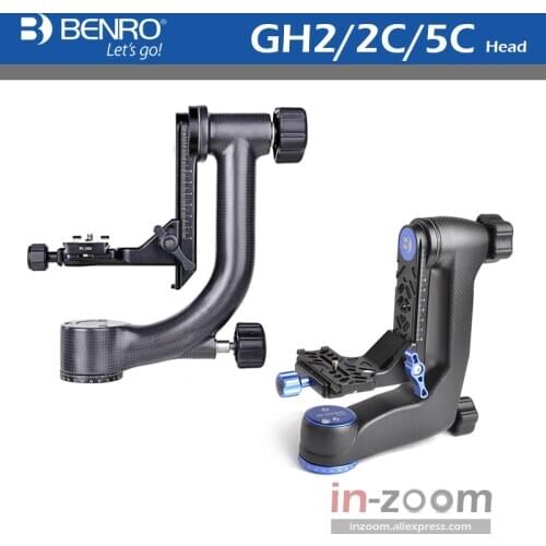 Benro GH2 GH2C GH5C Professional Gimbal Head GH-2 Aluminum Gimbal Heads For Heavy Telephoto Lenses Camera Tripod